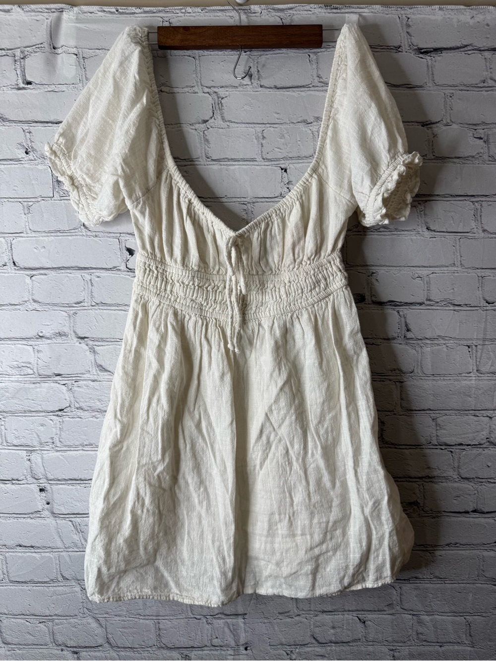 Urban outfitters ivory milkmaid baby doll mini Summer Dress XS